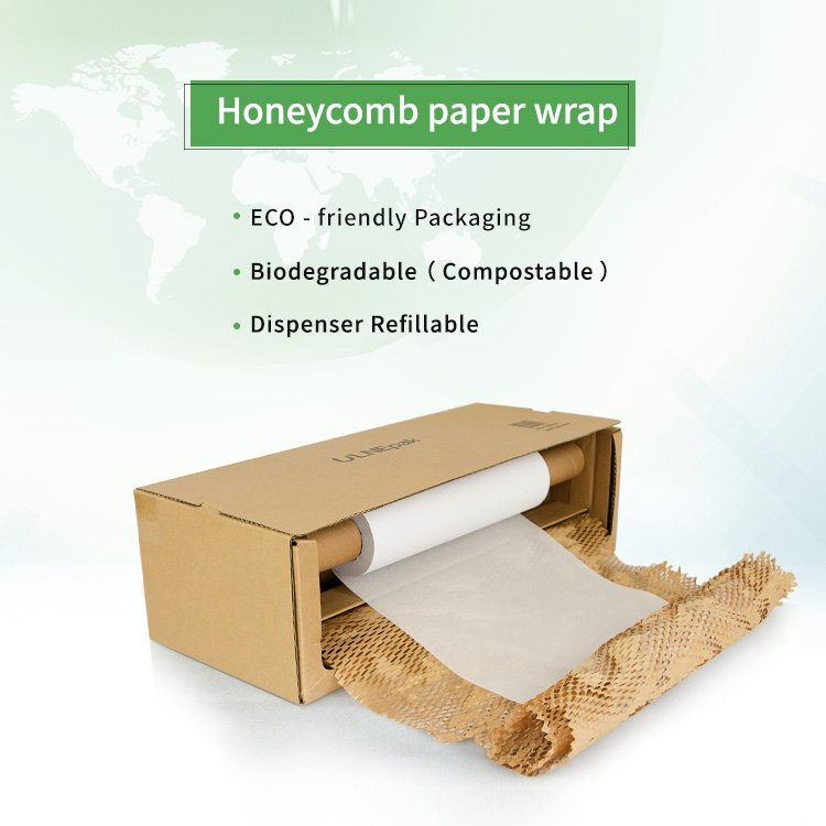 ULINEpak Protective Green Honeycomb Mesh Paper Wrap Packaging