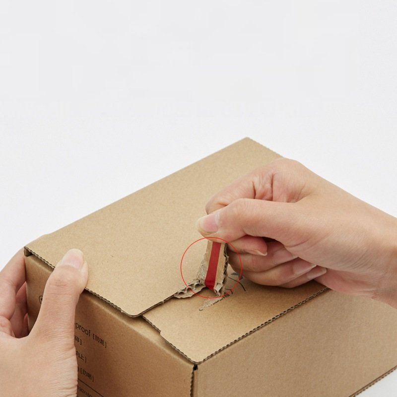 Custom Corrugated Cardboard Paper Packaging Tear Strip Printed self sealing Mailer Shipping Gift Box With Logo