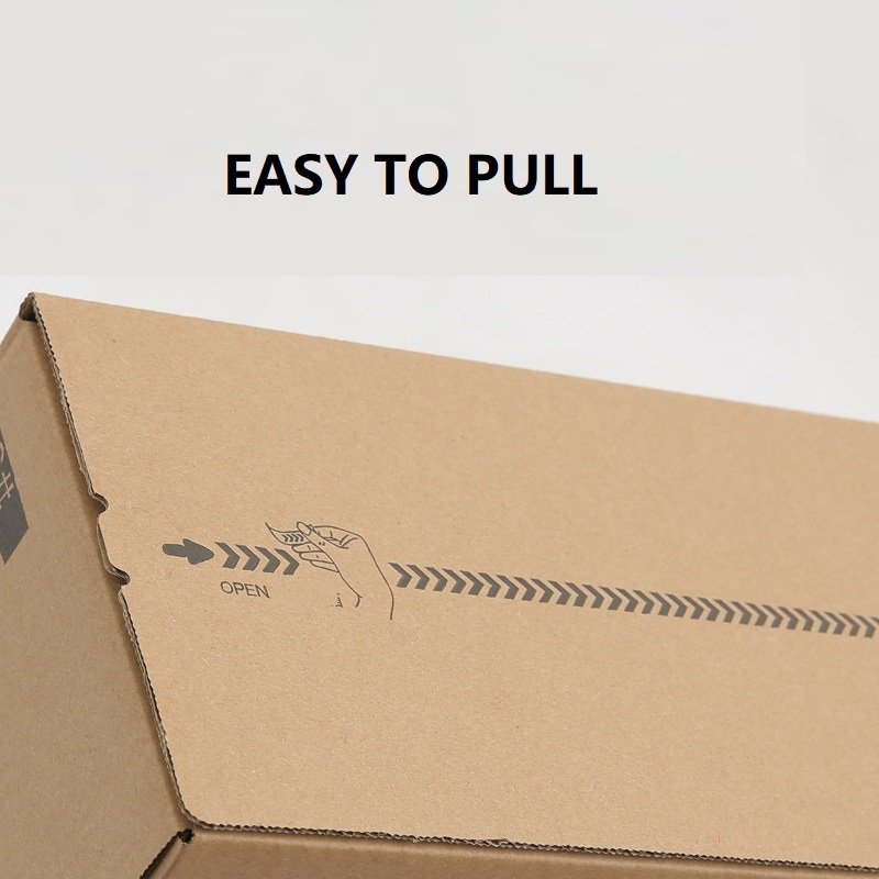 Custom Corrugated Cardboard Paper Packaging Tear Strip Printed self sealing Mailer Shipping Gift Box With Logo