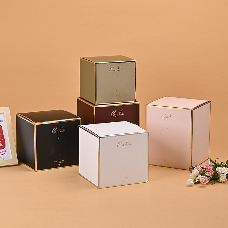 100Pcs Moq New Biodegradable Paper Candle Boxes Packaging Custom Luxury For Storing Candles