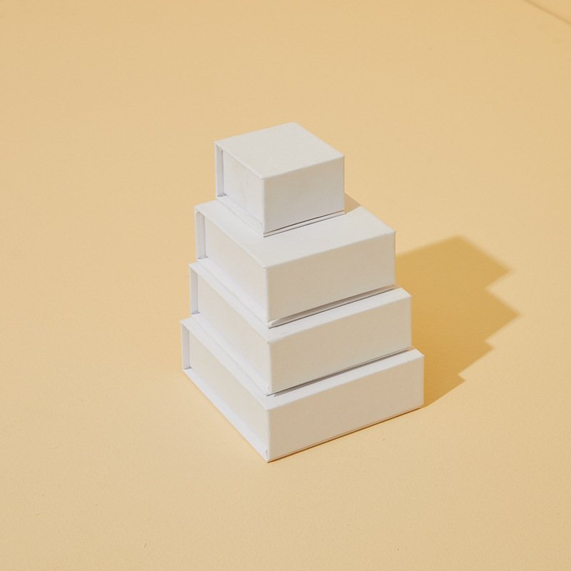Wholesale Clamshell Square Custom Logo Many Sizes Folding Earring Bracelet Jewelry Box Packaging