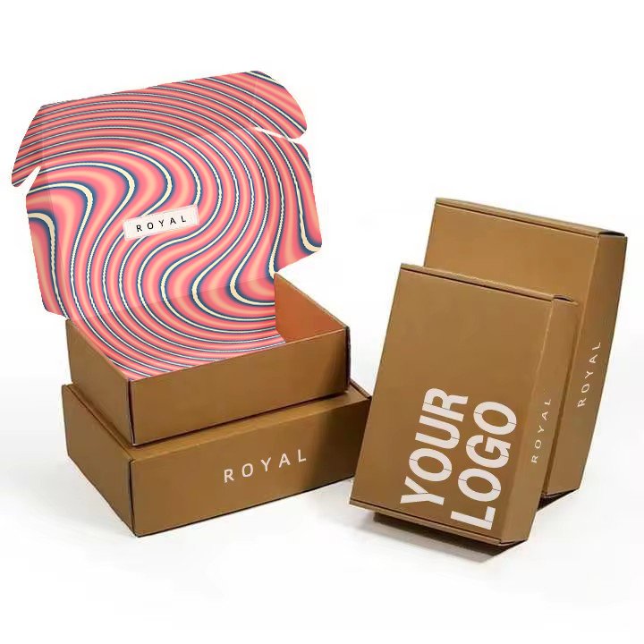 packaging boxes with custom logo kraft paper gift boxes packaging paper mailer shipping boxes customized Mailer shipping