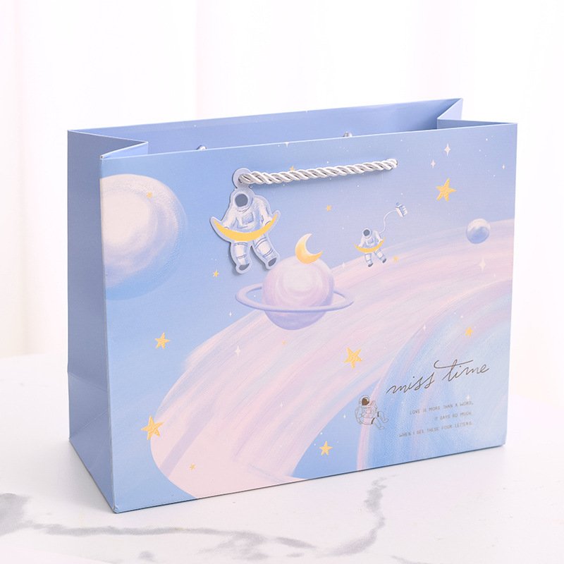 Creative cartoon children's day gift bag boutique with hand bag clothing shopping packaging paper bag