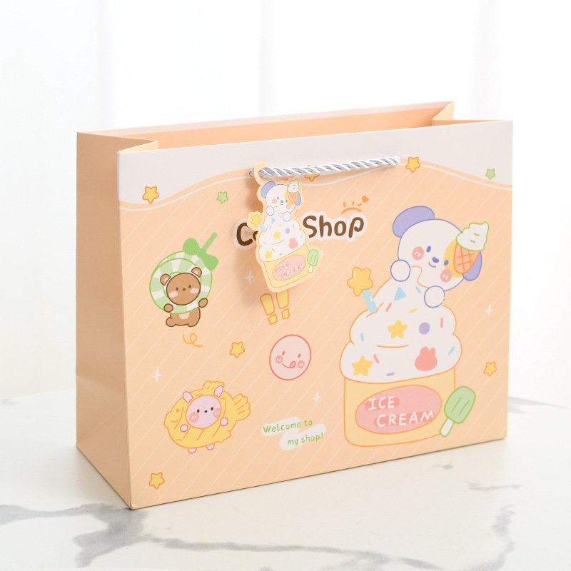 Creative cartoon children's day gift bag boutique with hand bag clothing shopping packaging paper bag