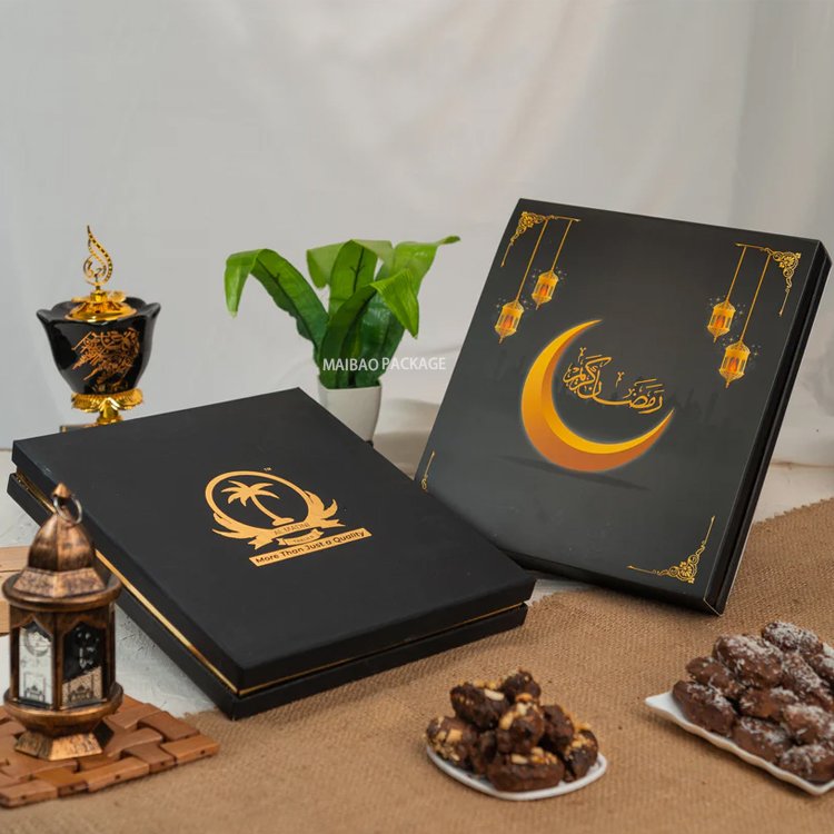 Luxury Ramadan Countdown Festival 12 24 Days Date Packaging Cardboard Drawer Gift Chocolate Packaging Custom Advent Calendar Box
