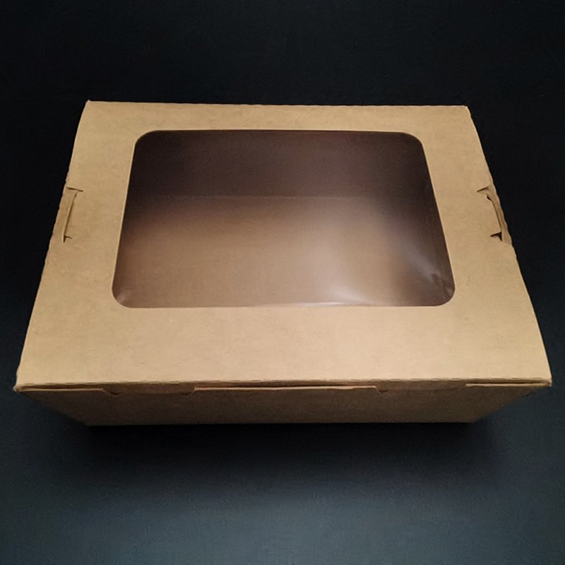 Disposable 100% Biodegradable Chinese Takeaway Printed Kraft paper Lunch Fast Food Container