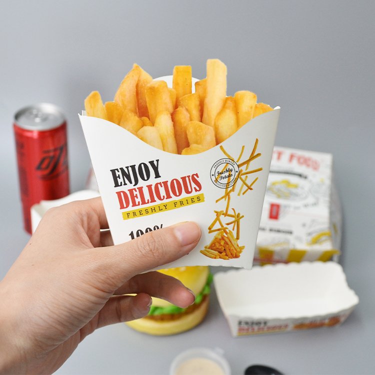 Customized Fast Food Packaging Fried Chicken French Fries Disposable Takeaway Chip To Go Box Restaurant
