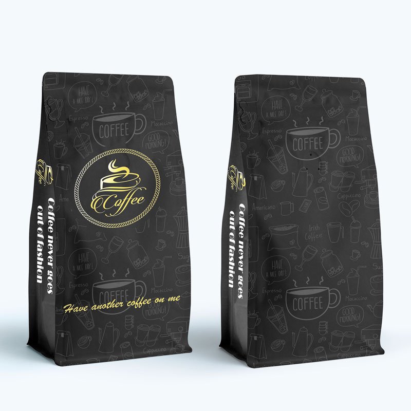 Foil Lined Kraft Paper Packaging for Sandwich Lunch Take Away Food Bags Natural High Quality Brown Stand up Pouch Heat Seal