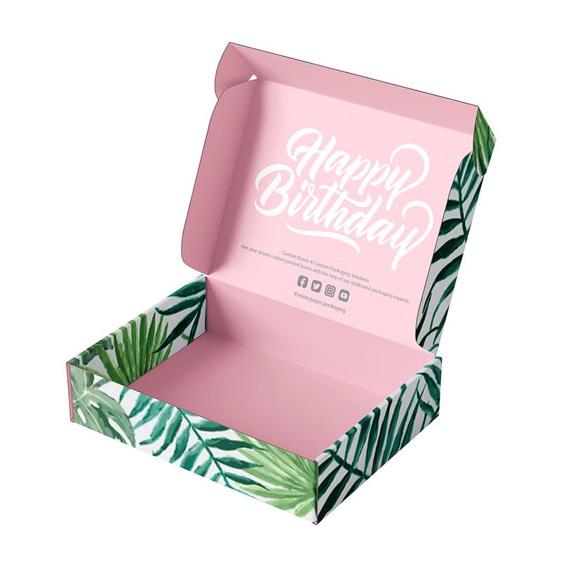 Custom folding corrugated paper shipping boxes for clothing shoes Dress Underwear mailer box
