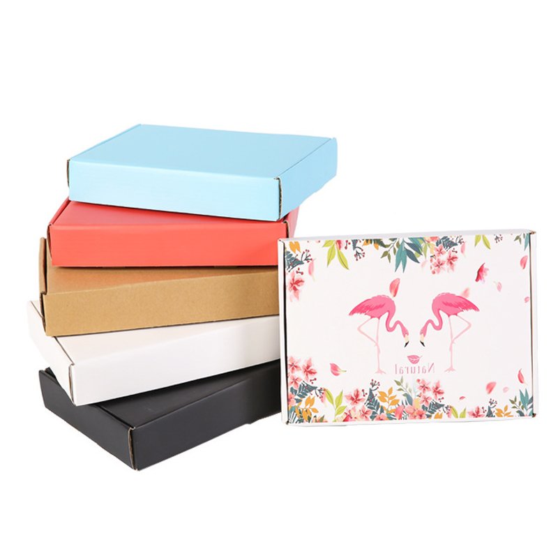 Custom folding corrugated paper shipping boxes for clothing shoes Dress Underwear mailer box