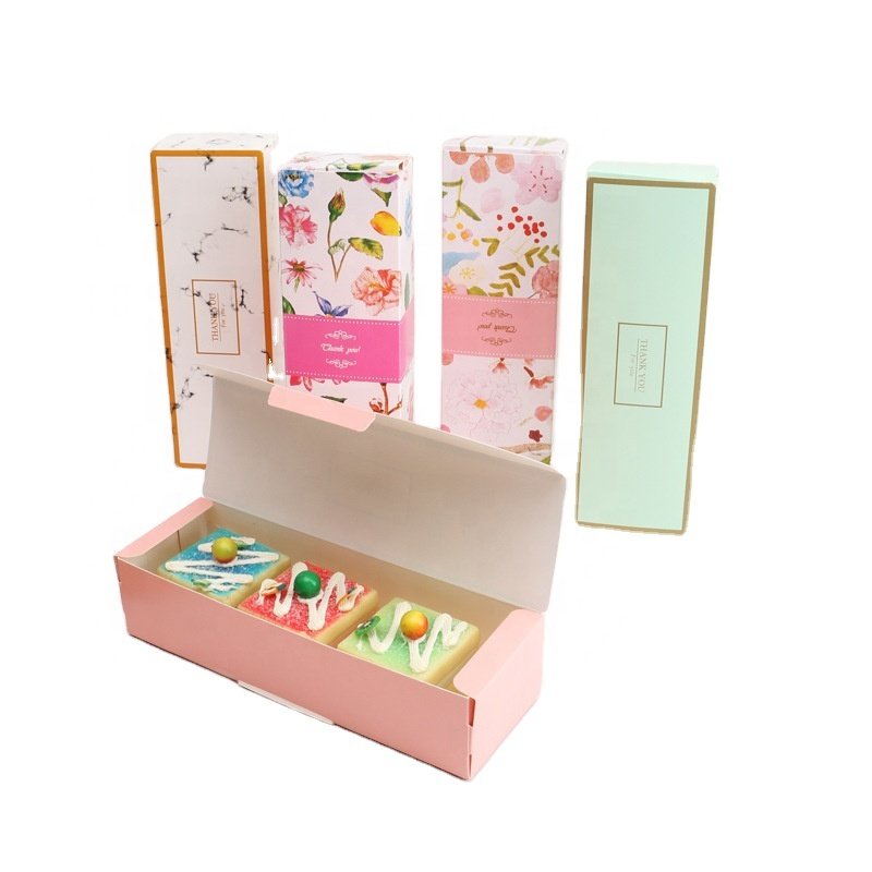 Customized Logo Pastry Food Use Cookie Donut Macaroon Pizza Bread Sweet Bakery Empty Paper Packaging Cake Box with Windows