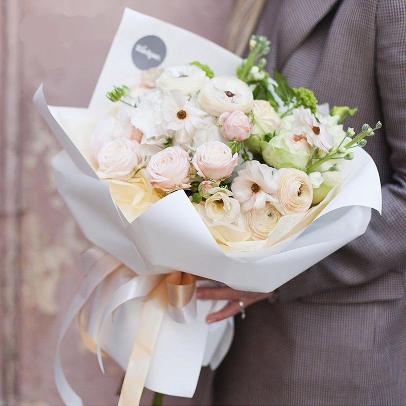 Packaging Paper Solid Color Waterproof Floral Bouquet Packaging Paper