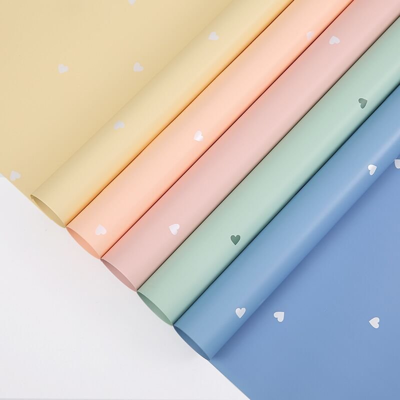 Valentine's Day Waterproof Solid Color Flower Bundle Packaging Paper Coated for Elegant Flower Wrapping