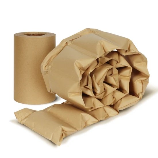 100% biodegradable paper air pillow for packaging Eco-Friendly Moving Green Wrap Recycled Wood Packaging Paper Air Bag Roll