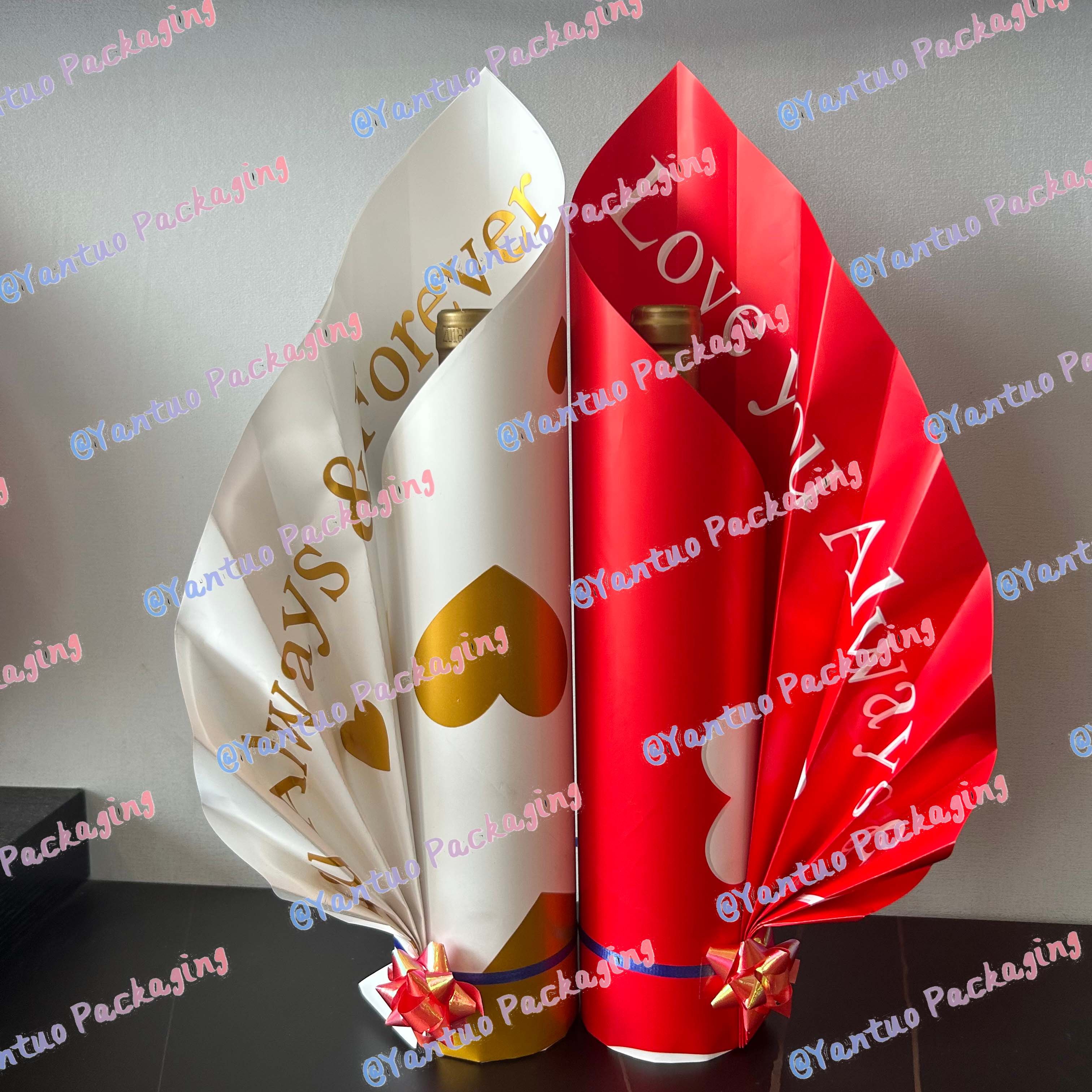 Valentine's Day new design flower wrapping paper LOVE YOU FOREVER for lover flower bouquet packaging paper florist supplies