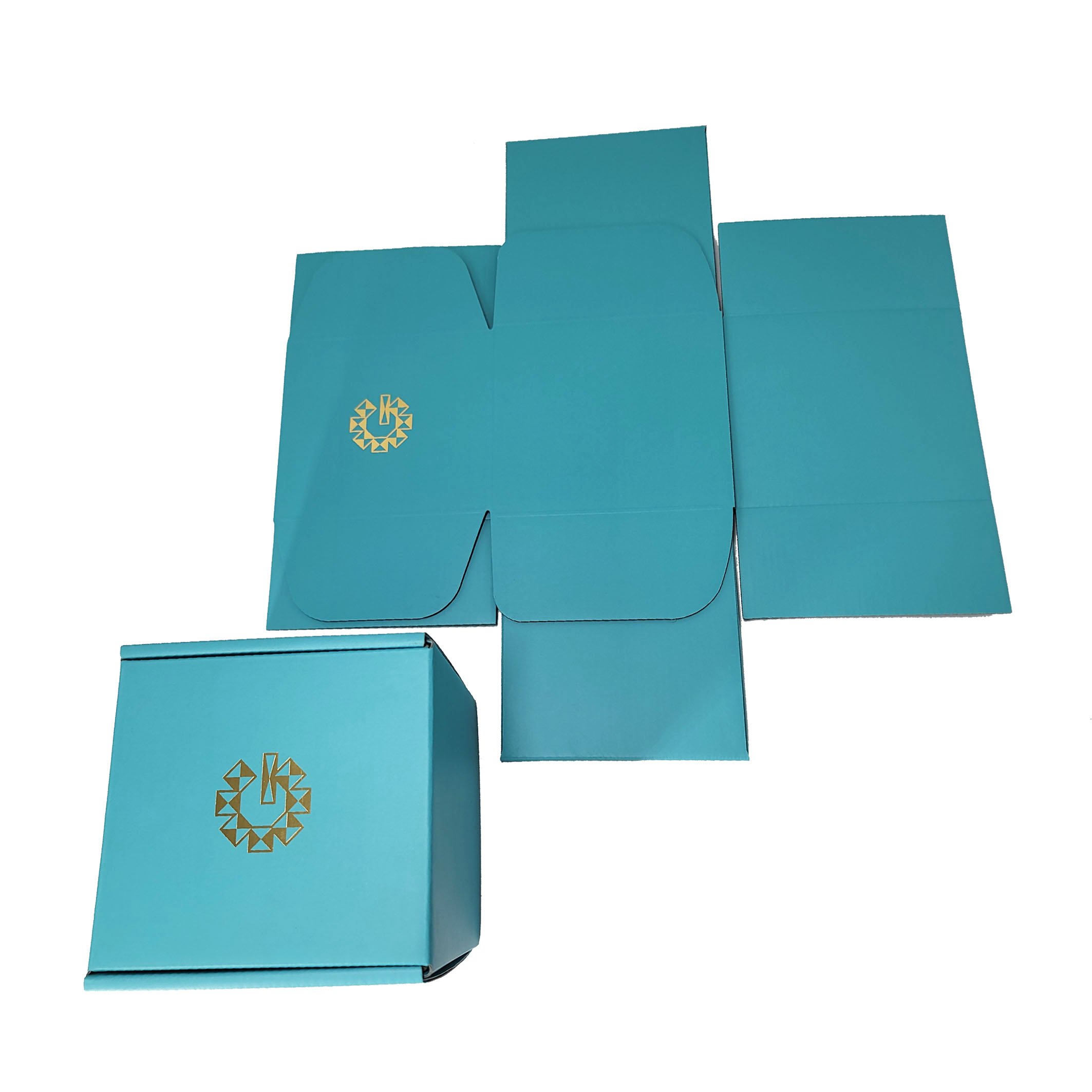 C2 Wholesale High Quality Custom Size Corrugated Cardboard Box Blue and black Cosmetic Set Postal mailing Box for cosmetic