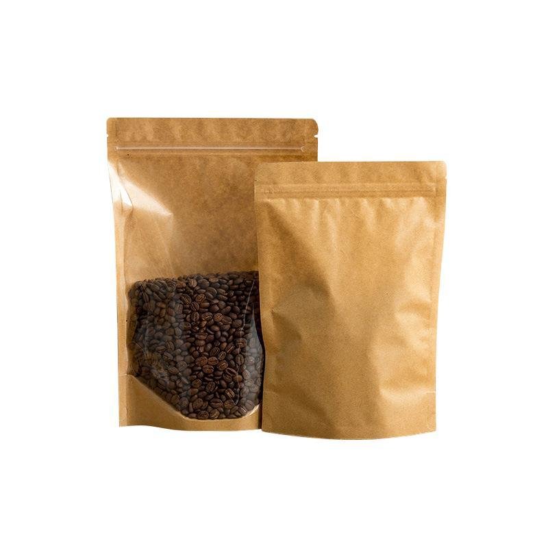 Hot Sale Brown Kraft Zipper Paper Bags for Food Washable & for Industrial Use Packaging & Printing Products