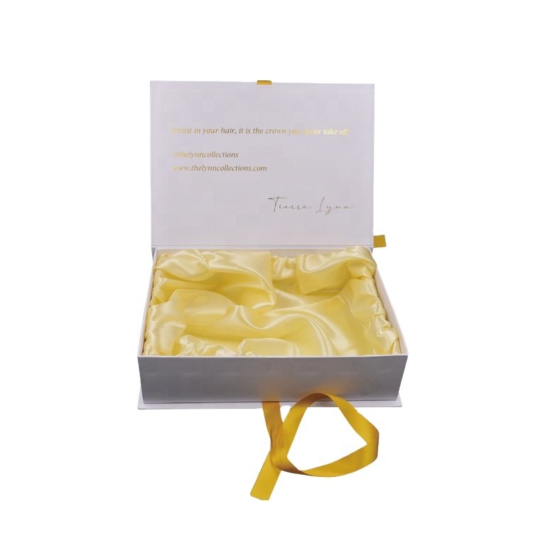 2024 New Kp SkinCare Deluxe Gift Box with Satin Cream Packaging Box Custom Nail Polish Cardboard Storage Box for Hair Bundles