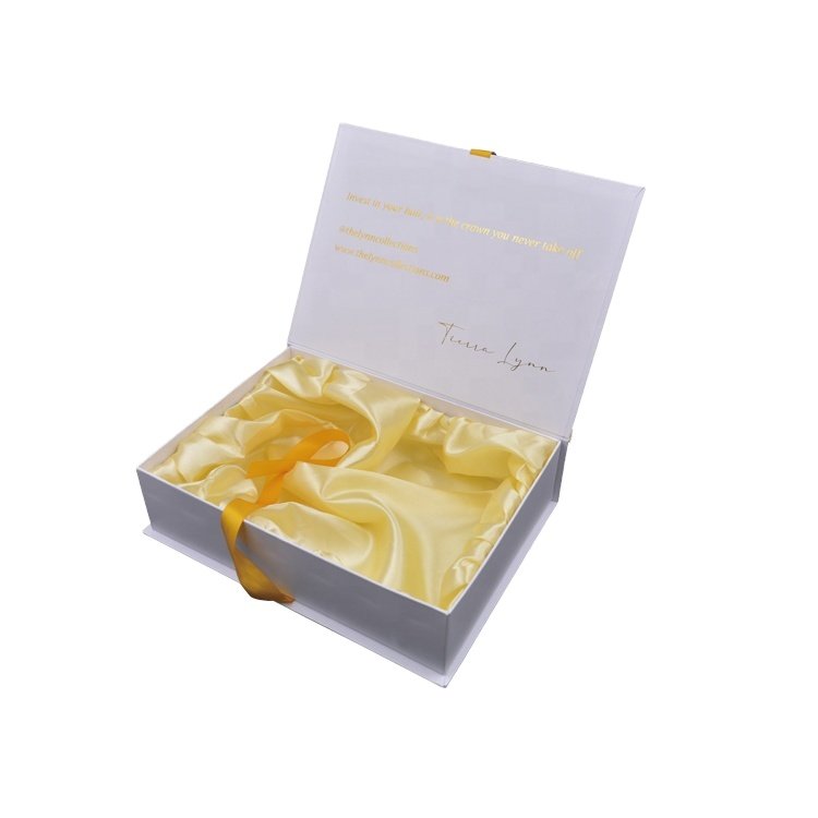 2024 New Kp SkinCare Deluxe Gift Box with Satin Cream Packaging Box Custom Nail Polish Cardboard Storage Box for Hair Bundles