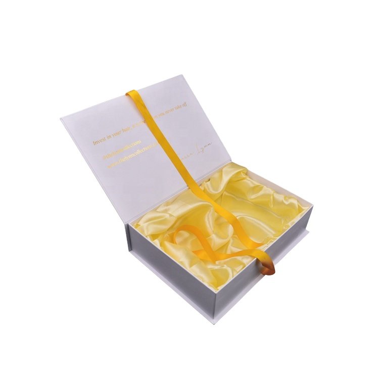 2024 New Kp SkinCare Deluxe Gift Box with Satin Cream Packaging Box Custom Nail Polish Cardboard Storage Box for Hair Bundles