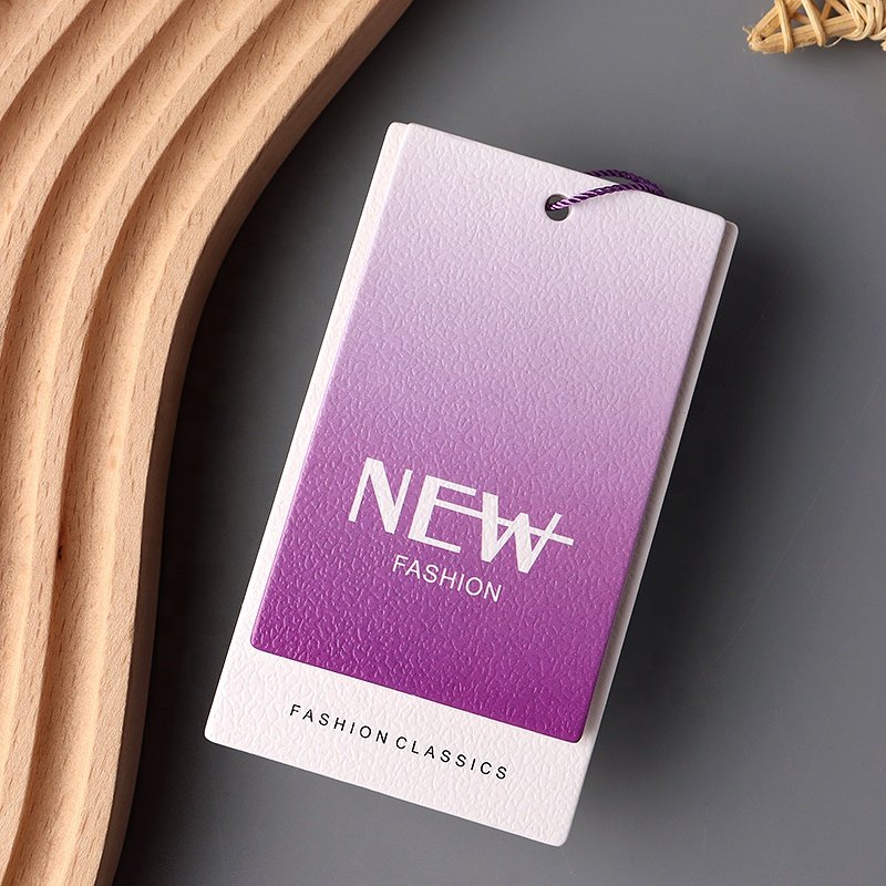 luxury custom logo recycled clothing garment T shirt thick cardboard swing paper hang tag Hangtag label sticker for clothing