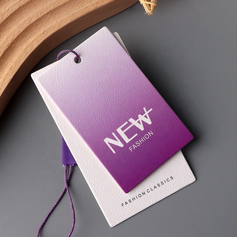 luxury custom logo recycled clothing garment T shirt thick cardboard swing paper hang tag Hangtag label sticker for clothing