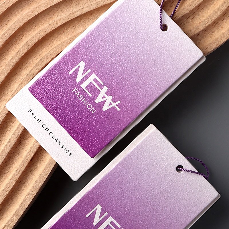 luxury custom logo recycled clothing garment T shirt thick cardboard swing paper hang tag Hangtag label sticker for clothing