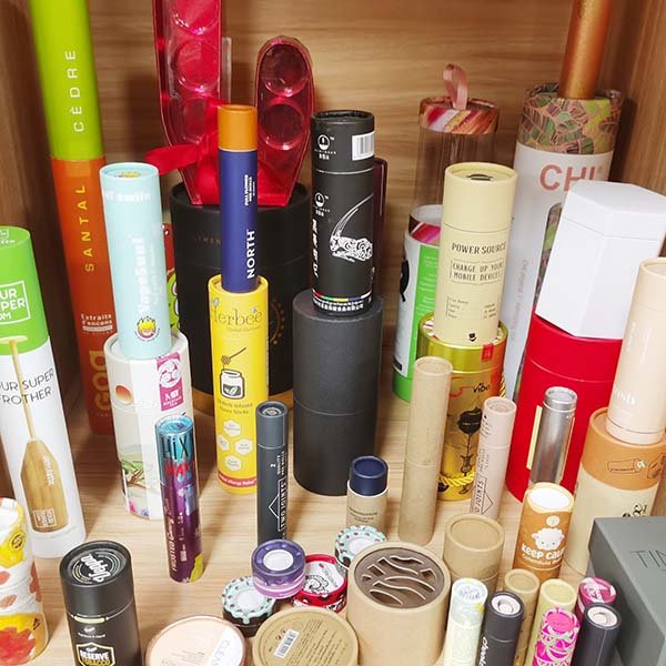 Cosmetic Canister Cylinder Packaging Box Cardboard OEM Cylinder Paperboard Childproof Tea Tube Packaging Paper Wholesale Luxury