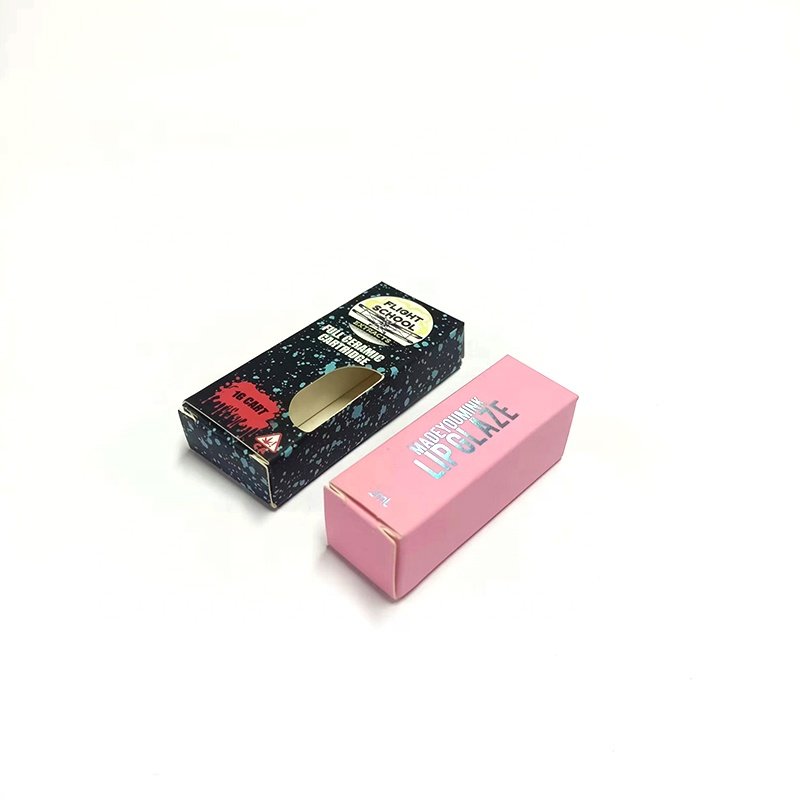 Beauty printing customized LOGO cosmetic lip oil lipstick tube box packaging for makeup