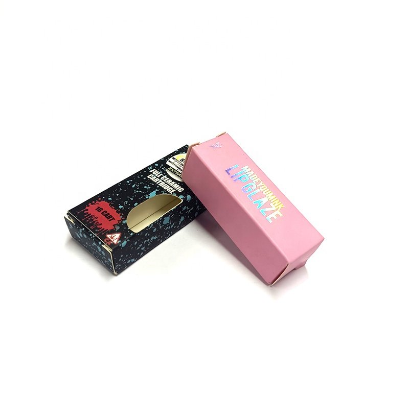 Beauty printing customized LOGO cosmetic lip oil lipstick tube box packaging for makeup