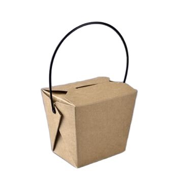 Customized disposable pasta thickened kraft paper portable lunch box fried rice packing paper take out lunch box