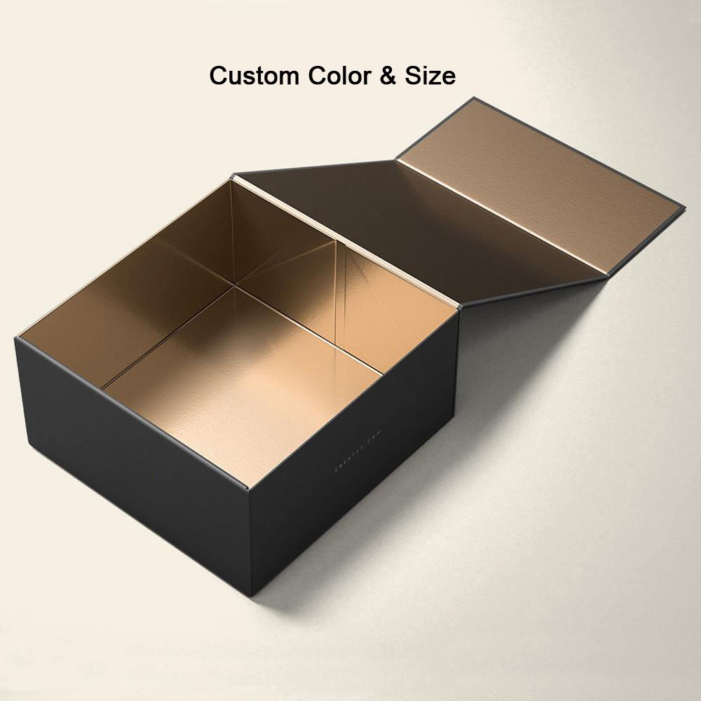 Eco Friendly Logo Designer Cardboard Packaging Magnetic Closure Custom Black Shoe Foldable Magnetic Paper Gift Box with Logo