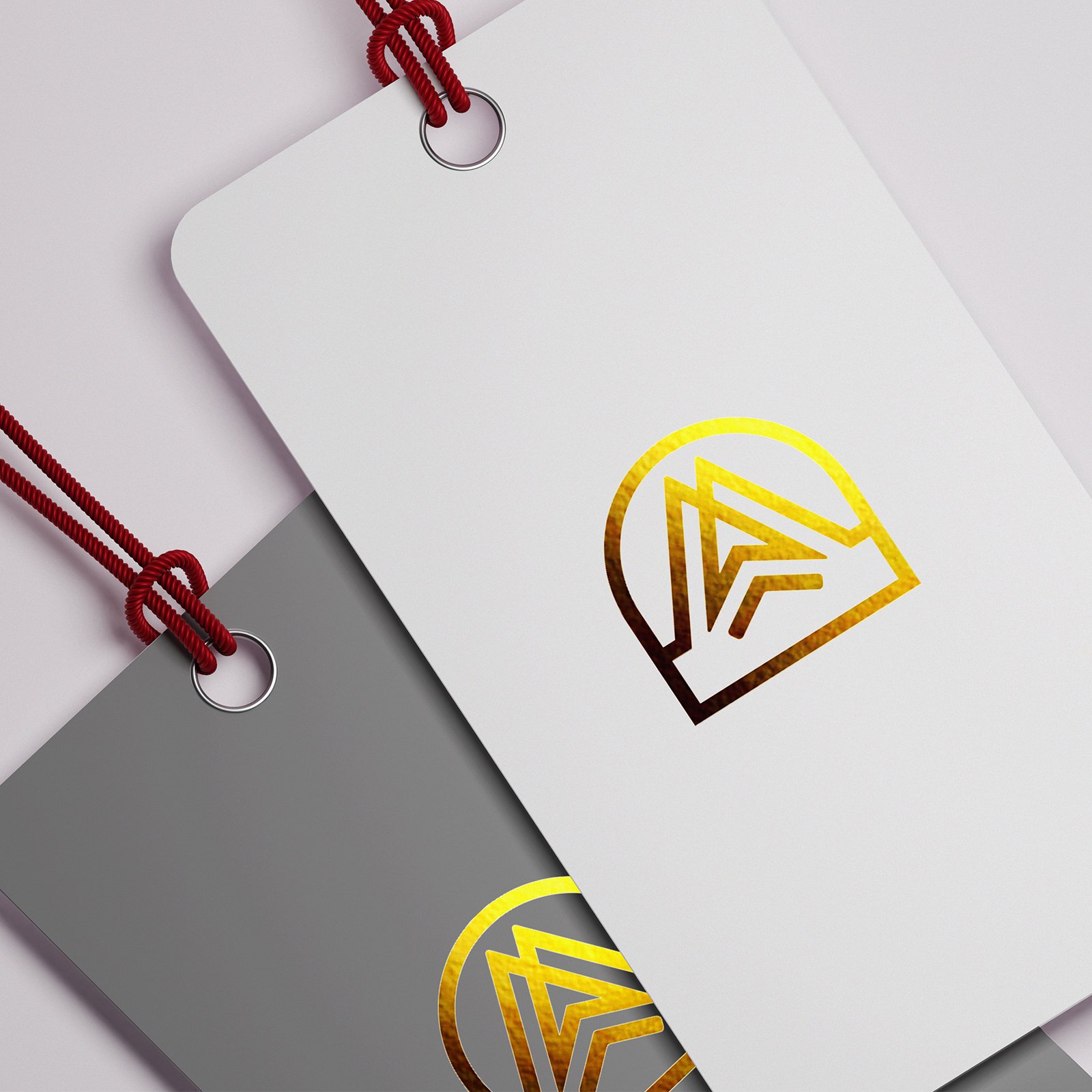 High Quality 400gsm Coated Paper Tag Custom Design Gold Foil Logo Hang Tag For T-Shirt/ Clothing/ Garment/ Jean/ Bags