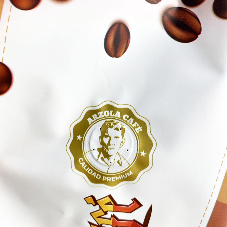 Custom Cafe Tea Food Packaging Flat Bottom Custom Printed Various Styles Coffee Bags With Valve