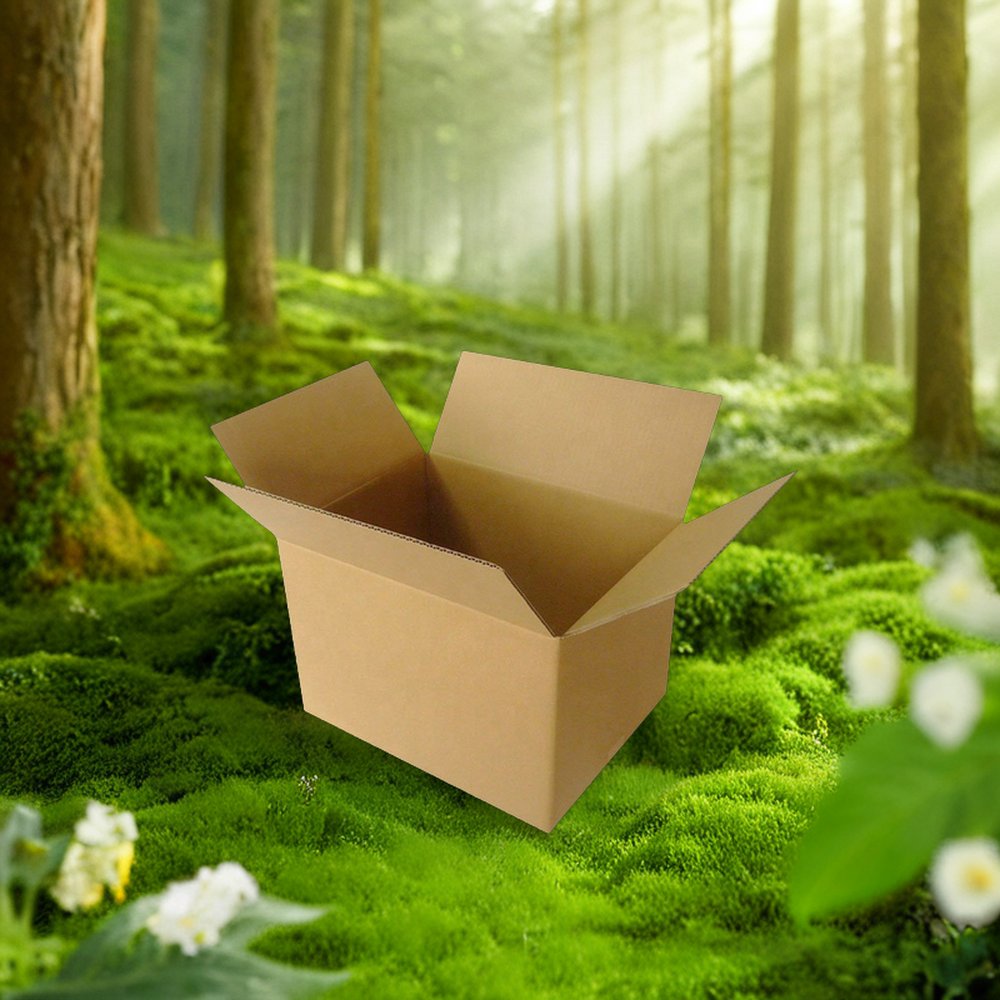 RSC 0201 Eco Friendly Paper Board Corrugated Board Box Customized Foldable Grocery Box with Logo Kraft Mailer Packaging Brown