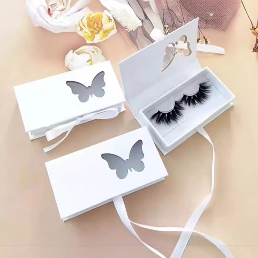 Logo printed paper lash boxes custom glitter eyelash packaging with Low MOQ empty eyelash boxes custom logo packaging