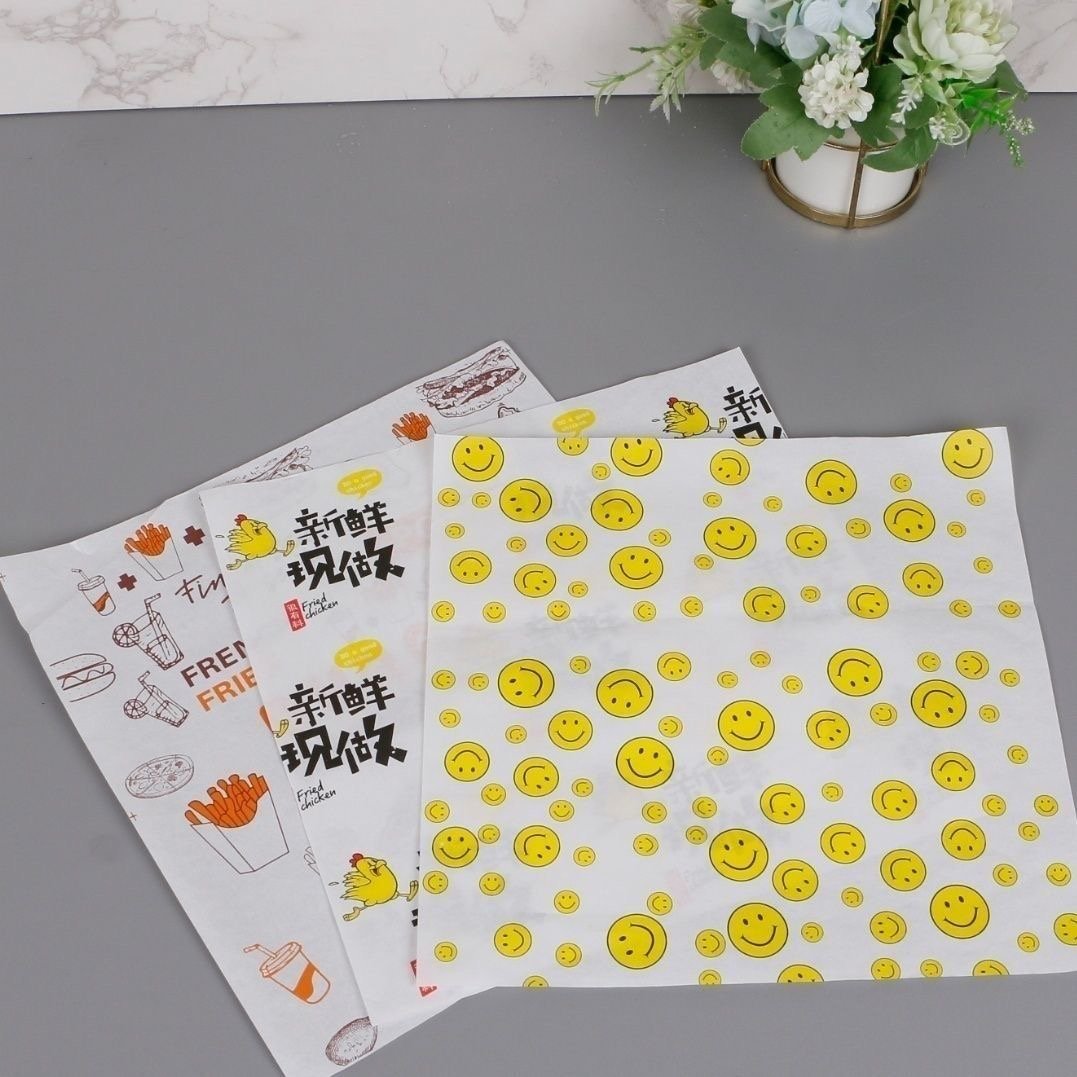 Burger French Fries Chicken Sandwich Wrapping Paper For Packaging Burger Wrapping Paper Sandwich Paper