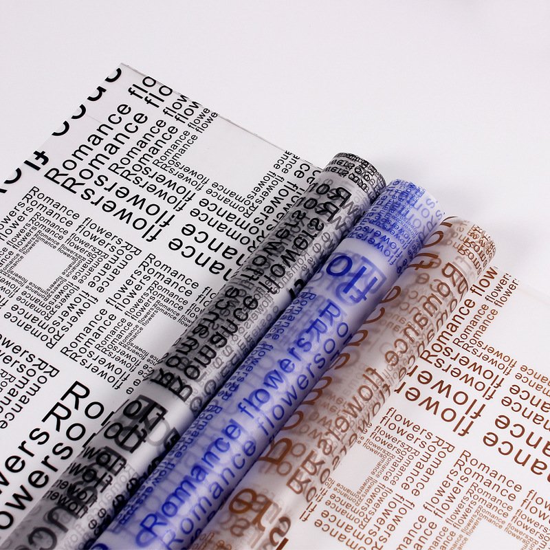 English newspaper matte paper OPP waterproof material color translucent flowers bouquet packaging paper