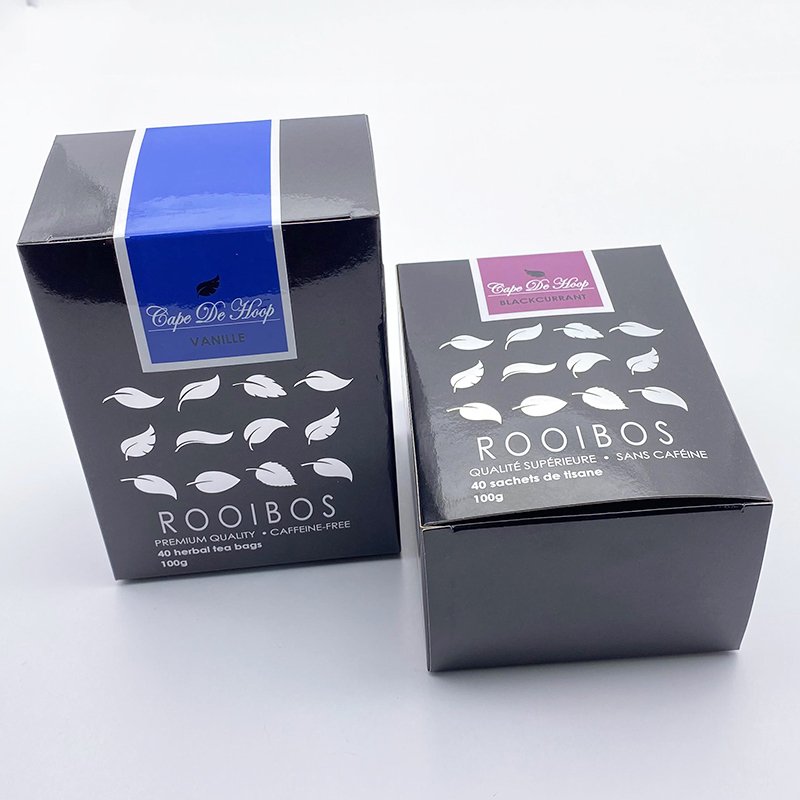 Directly Factory Silver Foil Logo Custom Full Color Tuck Folding Packaging Boxes Coated Paper Luxury Foldable Tea Paper Box