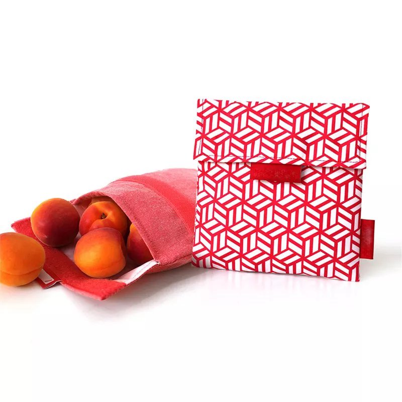 Custom Printed Washable Sandwich Snack Bag Reusable Food Packaging Bags