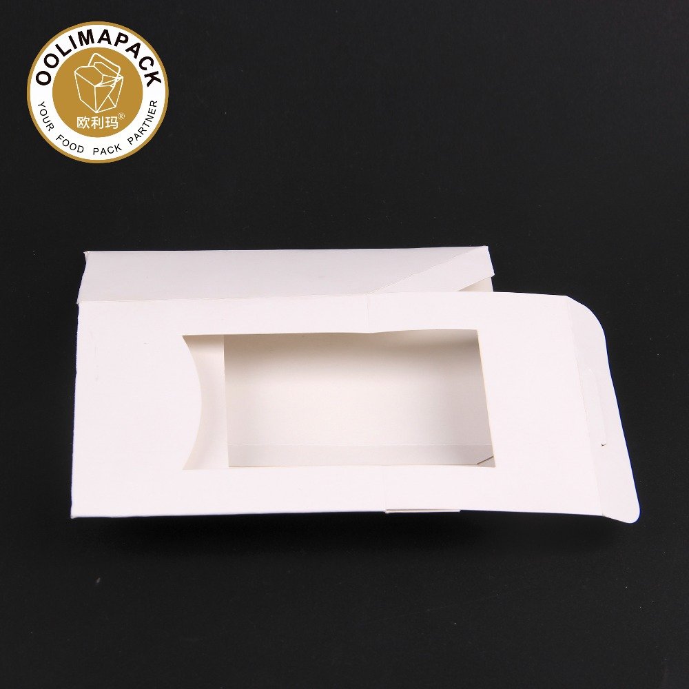 Triangle cake box,white bakery box with window,triangle sandwich box for packaging