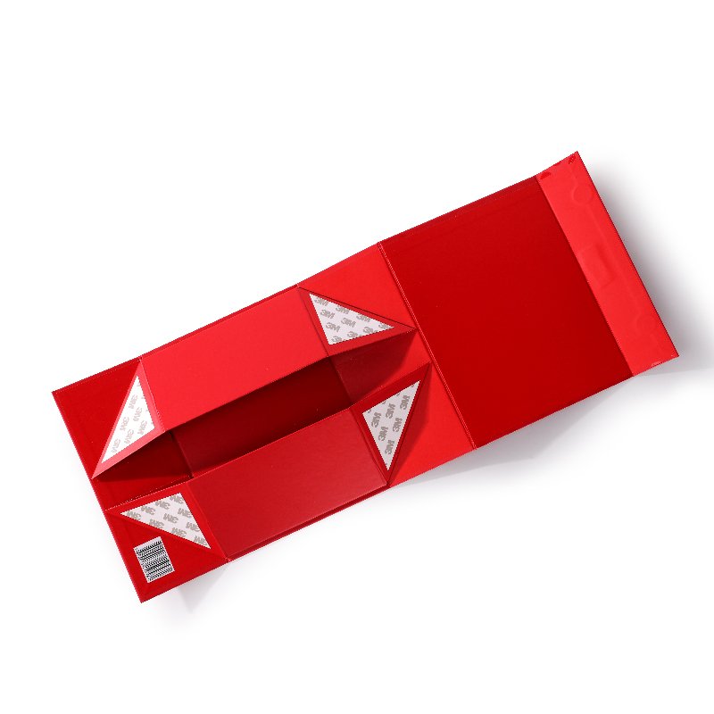 Custom Magnetic Closure Subscription Gift Box Flat Folding Paper Packaging magnetic gift box with ribbon