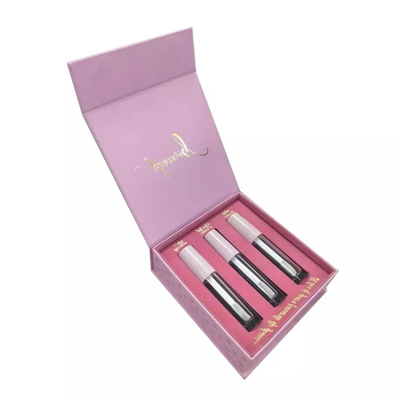 High Quality Foldable Luxury Paper Skincare Packaging Box lipstick lip gloss packing box Premium Cosmetic Box