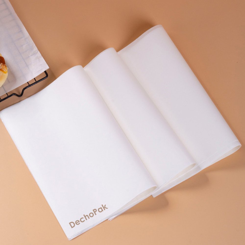 DechoPak Custom Design Printed Food Grade Kraft Greaseproof Paper Wrapping Paper For Packaging