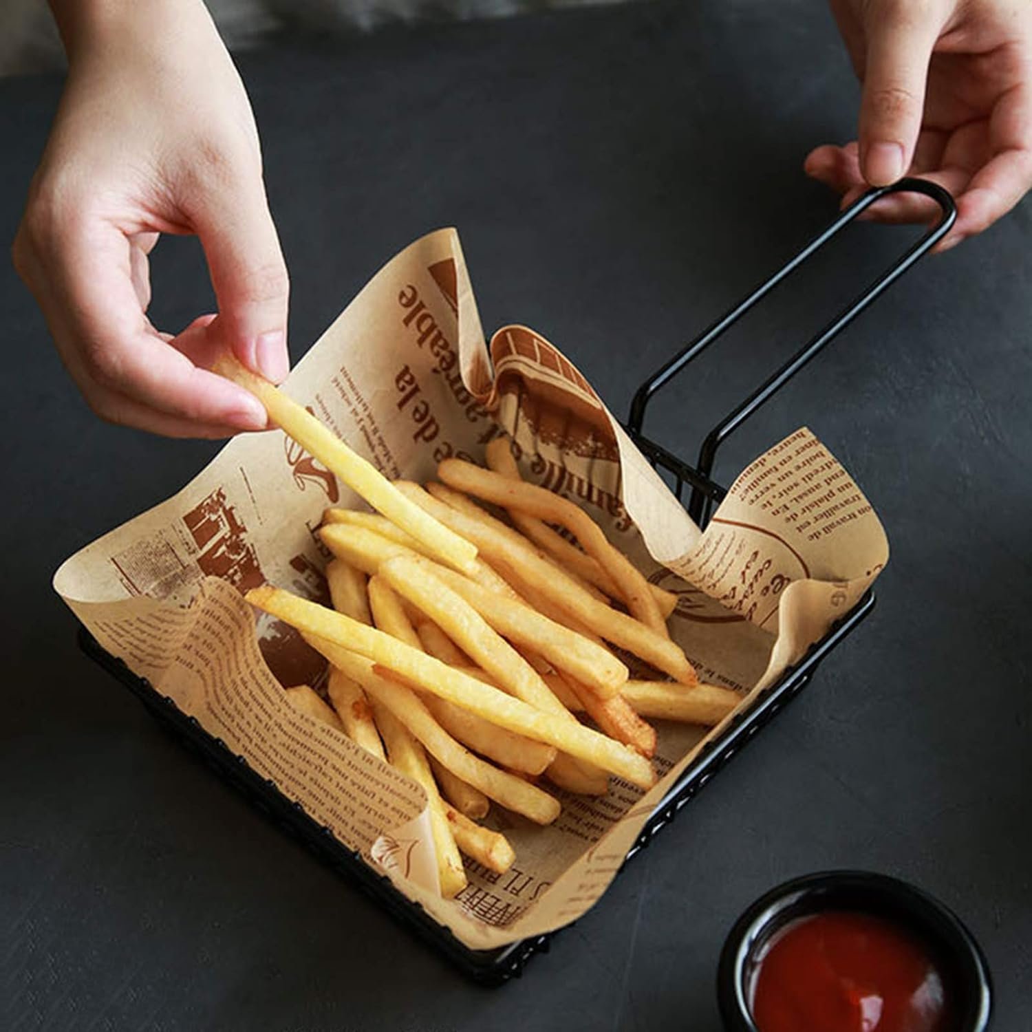 Custom Printed Food Wrapping Use Greaseproof Paper Baking Custom Burger Wrappers Paper