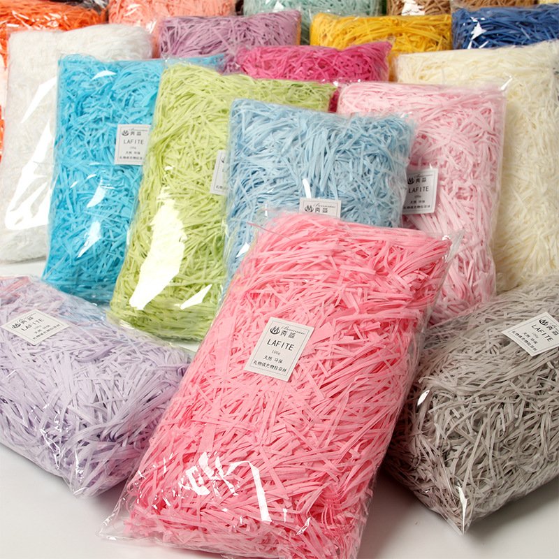 In Stock Handmade Diy Paper Raffia Shredded Confetti Filling Material Wedding Knot Wedding Box Filler Decoration Shredded Paper