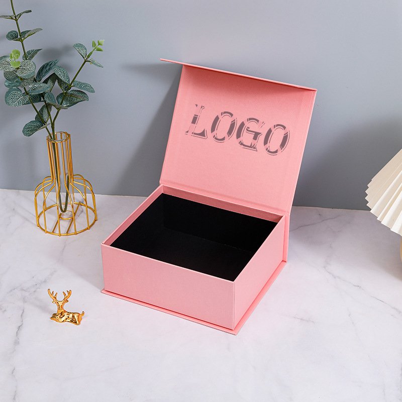 Custom Printing Luxury Rigid Folding Black Paper Packaging Magnet Closure Lid Cardboard Foldable Magnetic Gift Box With Logo