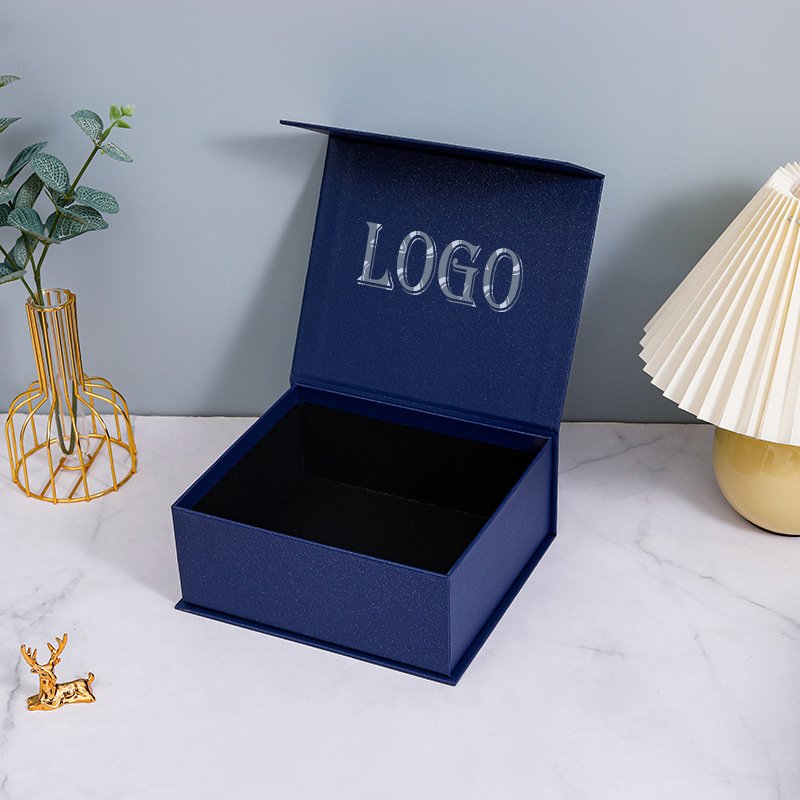 Custom Printing Luxury Rigid Folding Black Paper Packaging Magnet Closure Lid Cardboard Foldable Magnetic Gift Box With Logo