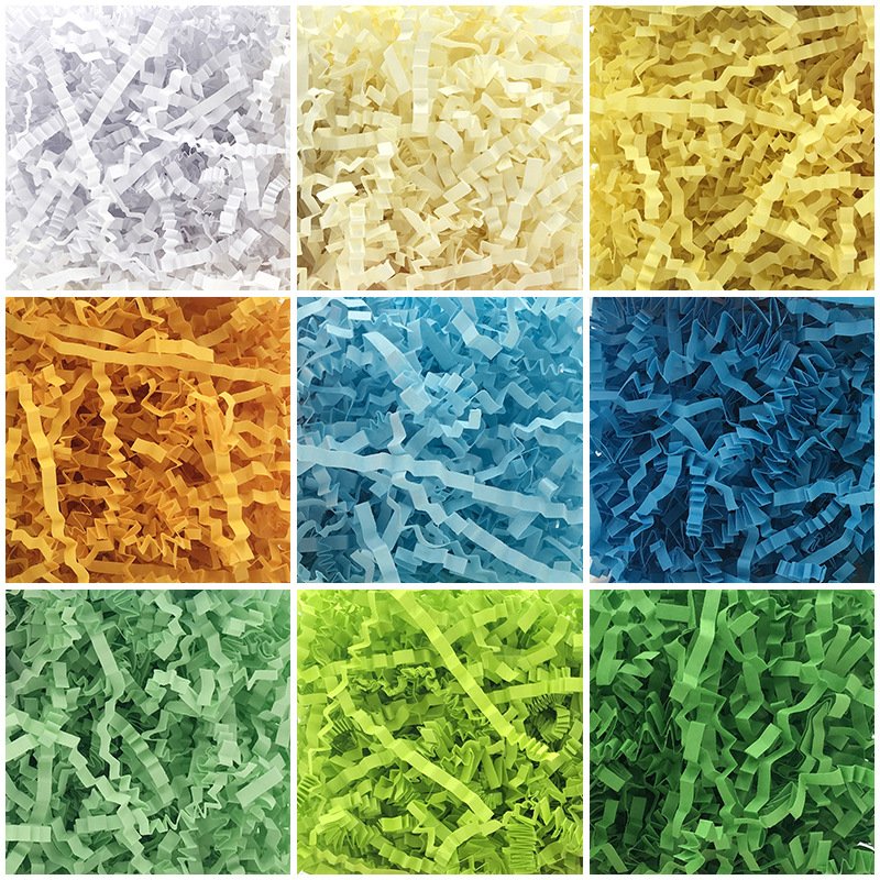 Wholesale High Quality Best Price New Style Color Decorative Crinkle Cut Shredded Shreds Paper Crepe For Gift Box Basket Filler