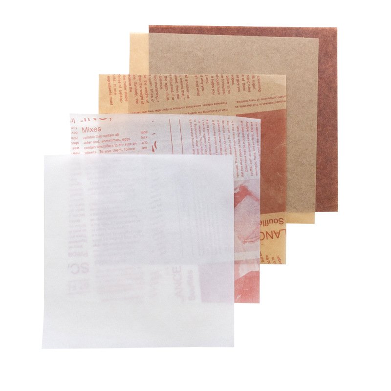 Hamburger Packaging Paper Printing Wrapping Grease Proof Paper Sandwich Greaseproof Shawarma Food Grade Wax Paper